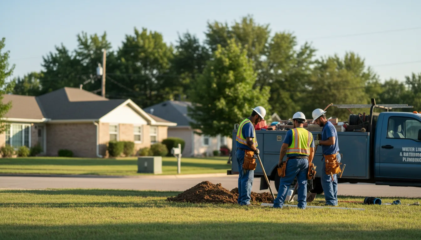 Residential water line and bathroom plumbing service in Gile, WI
